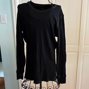 GAP Black Long Sleeve waffle Tee